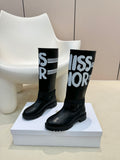 DIO mid-tube graffiti women's boots knight boots 0724082814