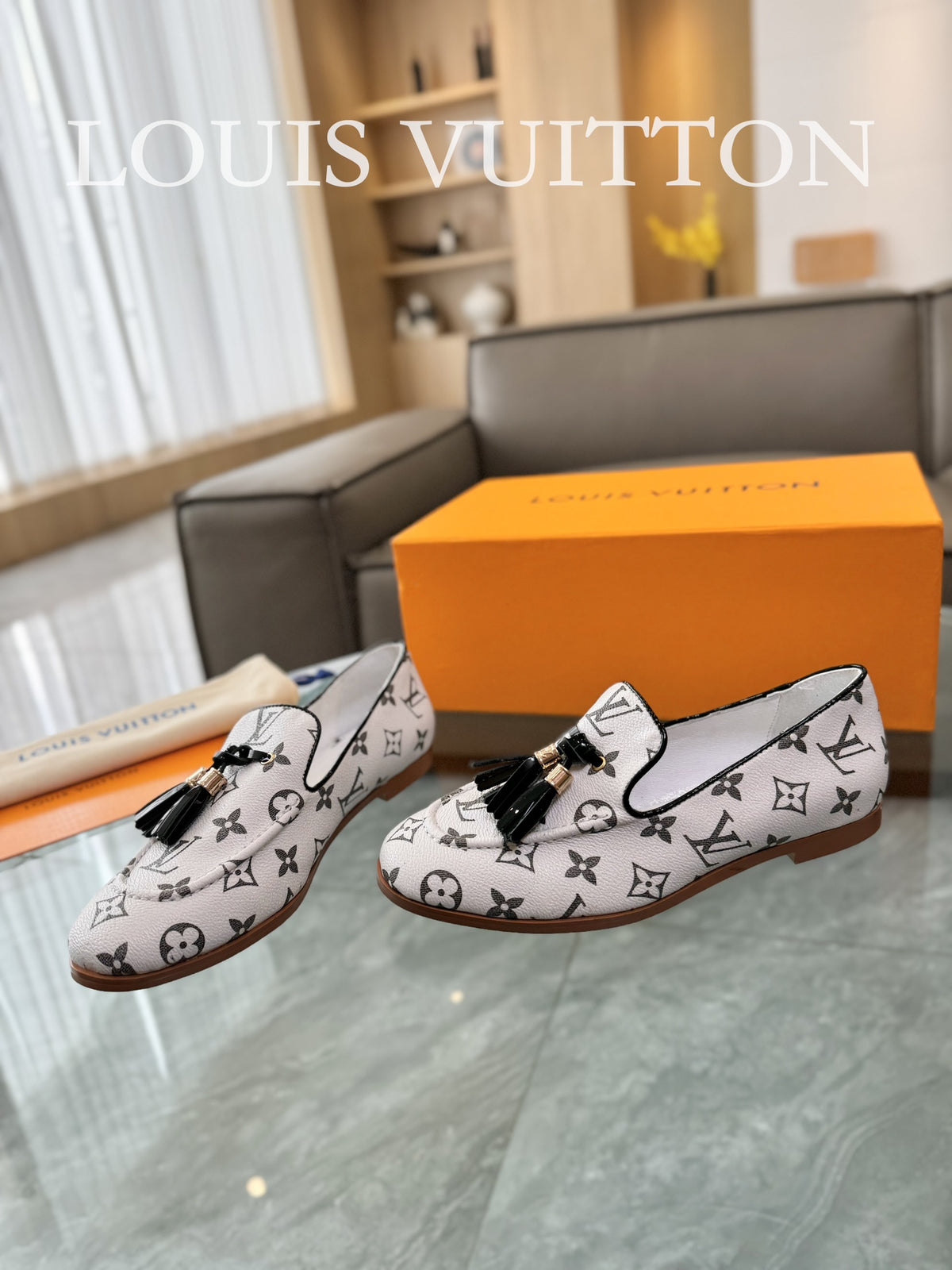 Unisex tassel printed loafers for men and women 0724052101