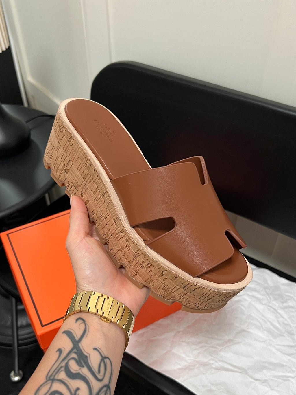 H Fashion Summer Thick-soled Slippers 0725040812