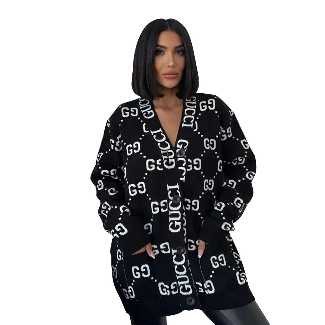 American New Loose Maillard Mid-length Cardigan SweaterPD05202412205