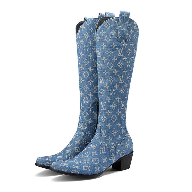 Fashion Autumn Mid Heel High Boot PF1023101323