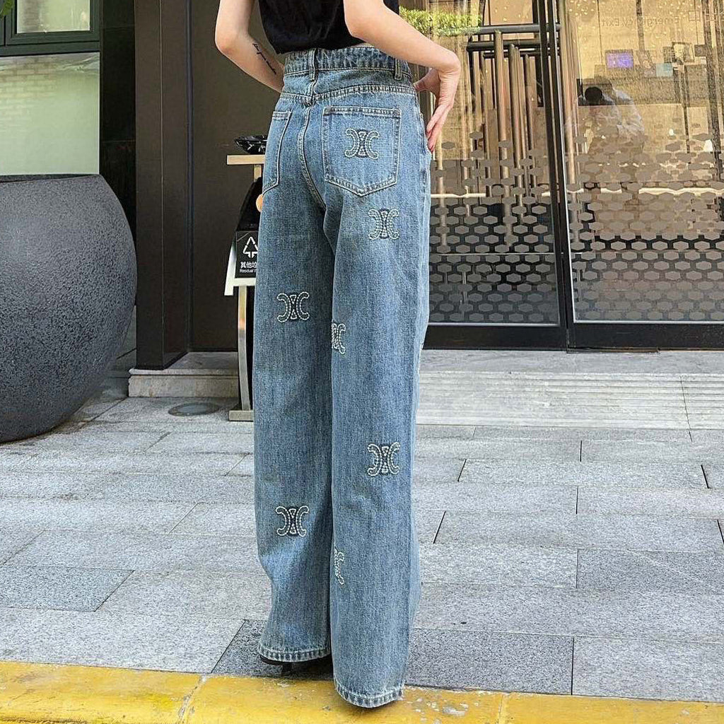 New fashionable and versatile women's casual jeans 1025021311