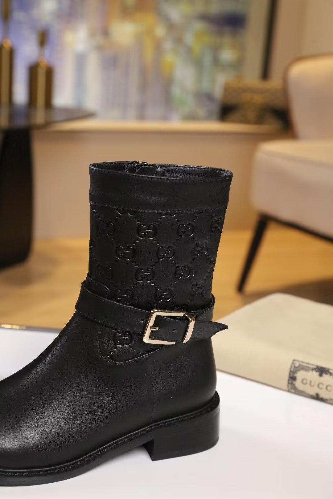 Trendy new double G metal buckle boots XC0823101001