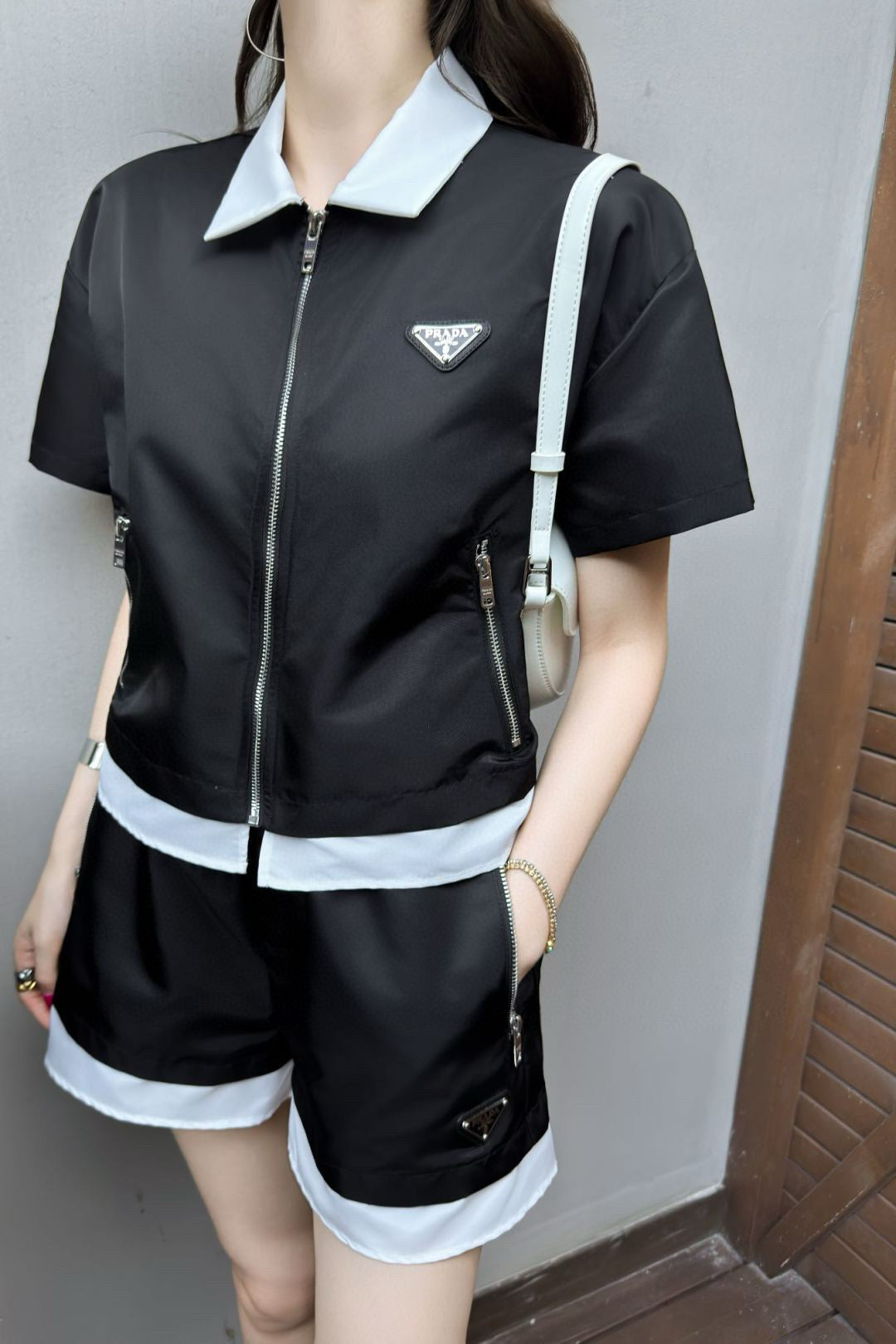 P fashion short-sleeved and shorts set 0725052812