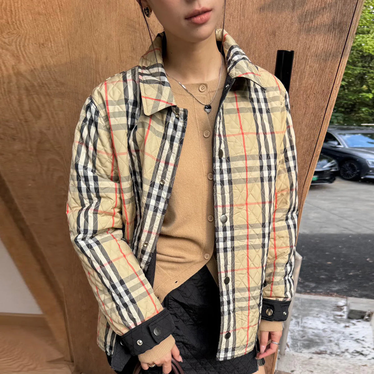 Classic plaid cotton jacket 1024102125