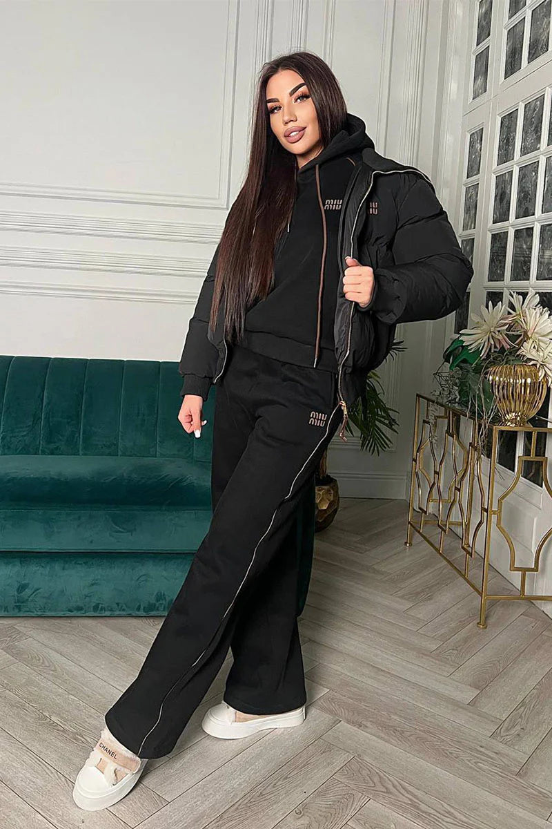 Women's black three-piece suit 1026052525