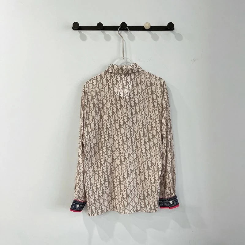 New Fashion Women's Bow‑Tie Printed Long Sleeve Blouse PD1326091010