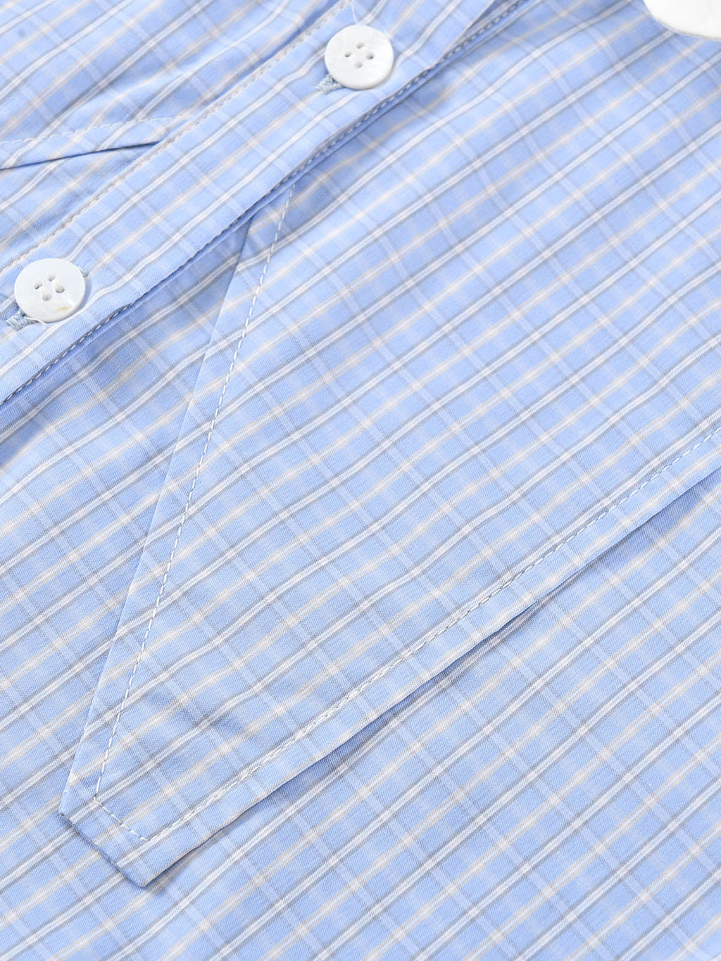Preppy Blue Check Cropped Family Matching Shirt | KINS CLASS
