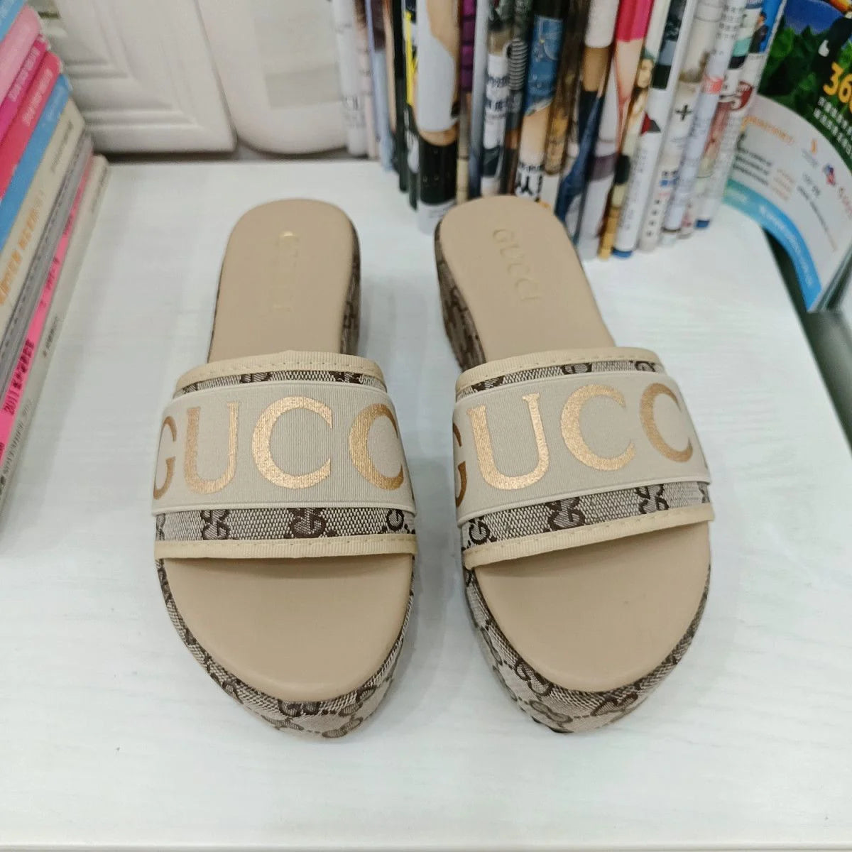 New Metallic Letter Women's Sandals 1024031806