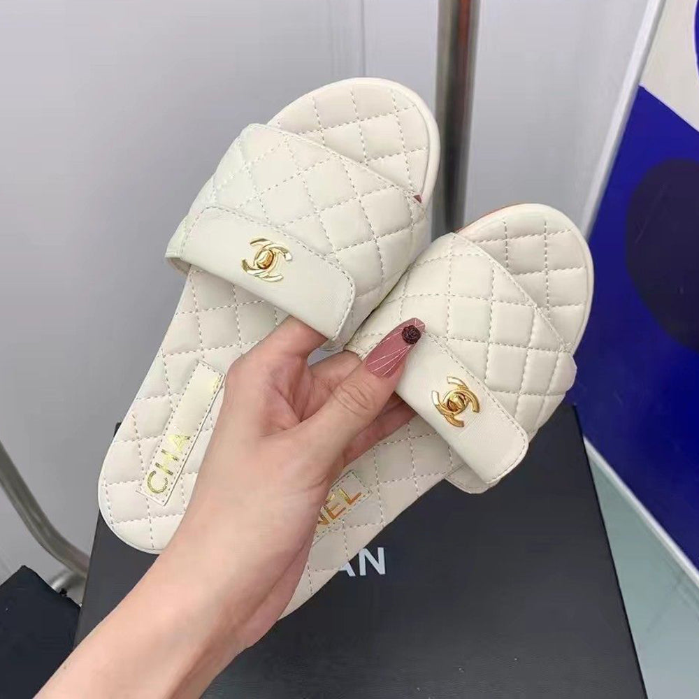 Fashion flat bottomed round toe slippers PD10061510