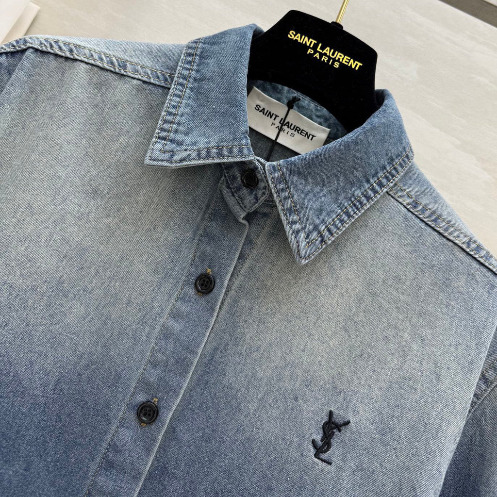 YS New Gradient Washed Denim Shirt 1025033105