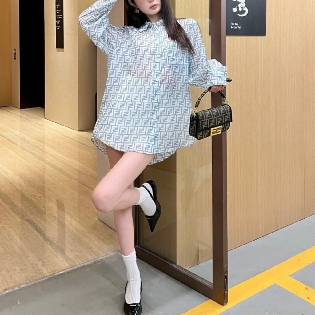 New Printed Sexy Leverage Long Sleeve Anti-Sunscreen Shirt 1024042913