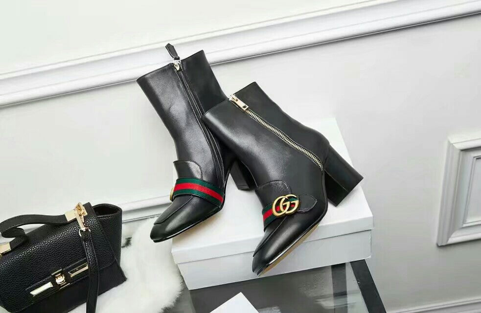 Fashion chunky-heeled ankle boots 0725090811
