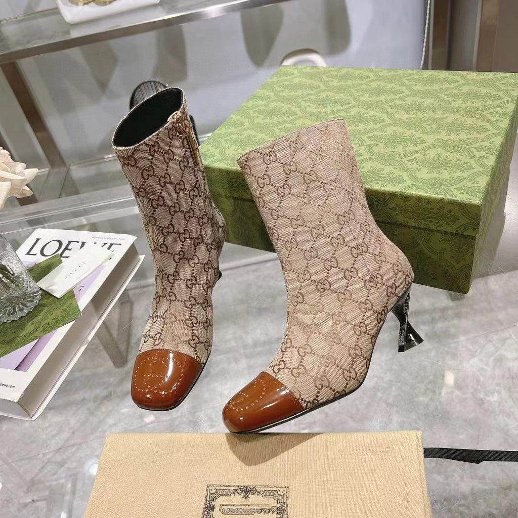 G fashion high heel printed women's boots XC0723110315