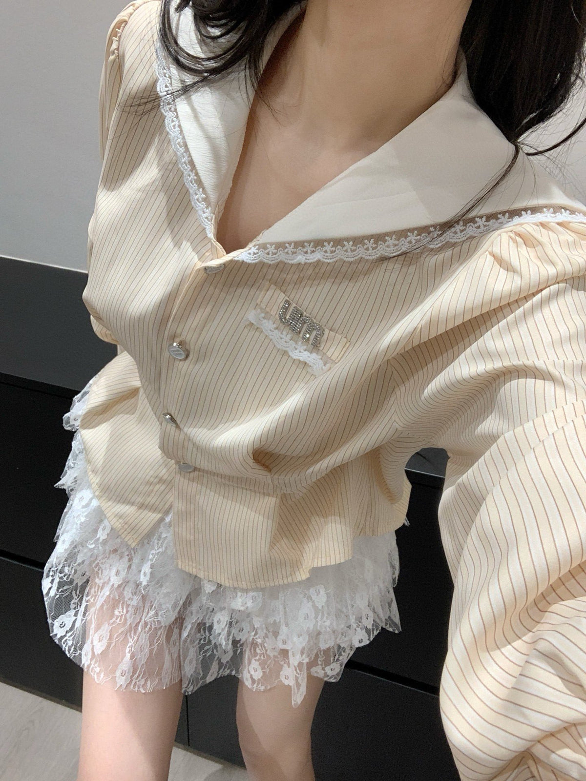 Miu fashion striped shirt 0725062004
