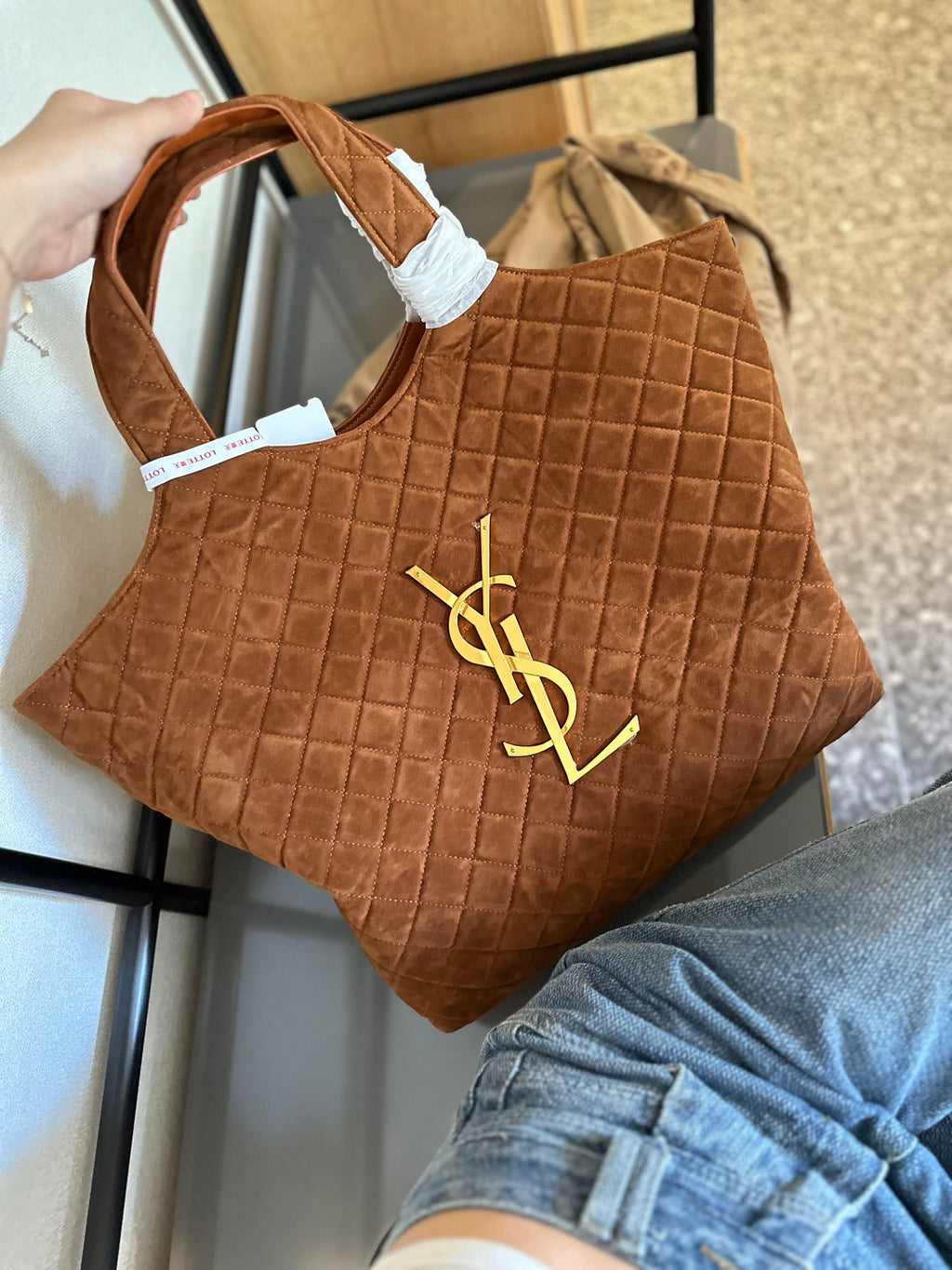 Gaby quilted pattern shopping bag large tote 0724112804