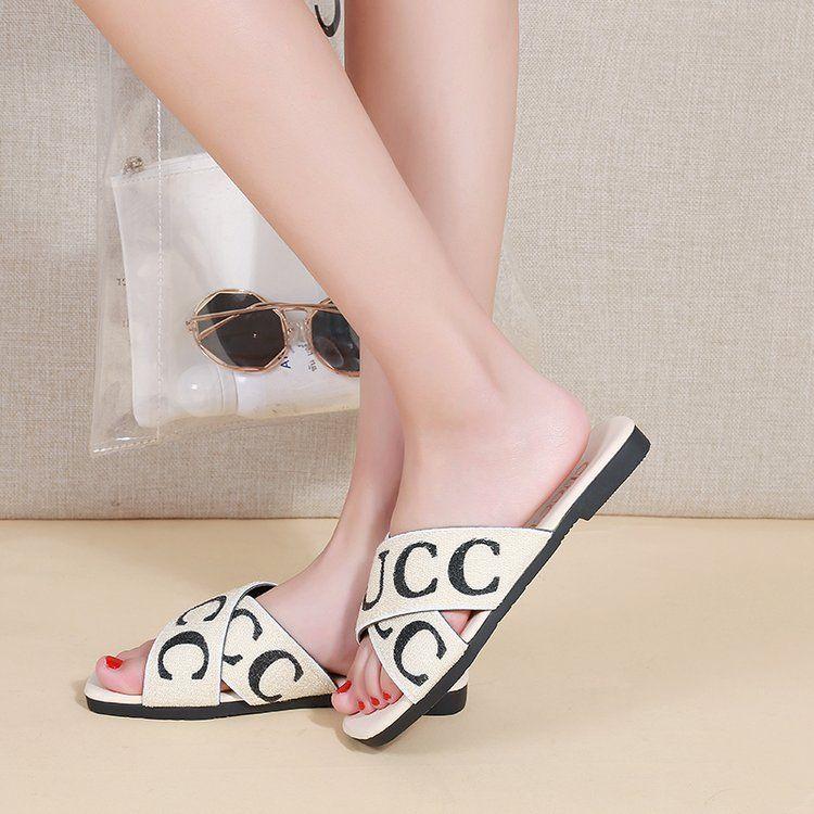 New Cross Elastic Flat Sandals And Slippers 1024040307