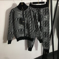 Fashion casual sports hooded knit suit PD1023081724