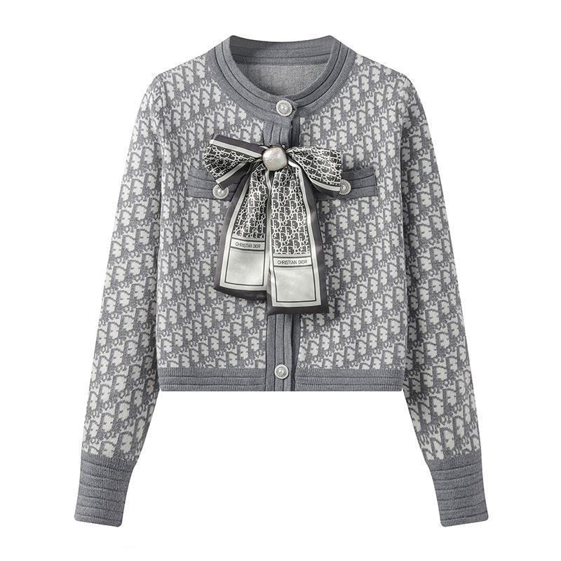Autumn And Winter New Sweater Coat Women's Knitted Cardigan Short Top-PD05202310406