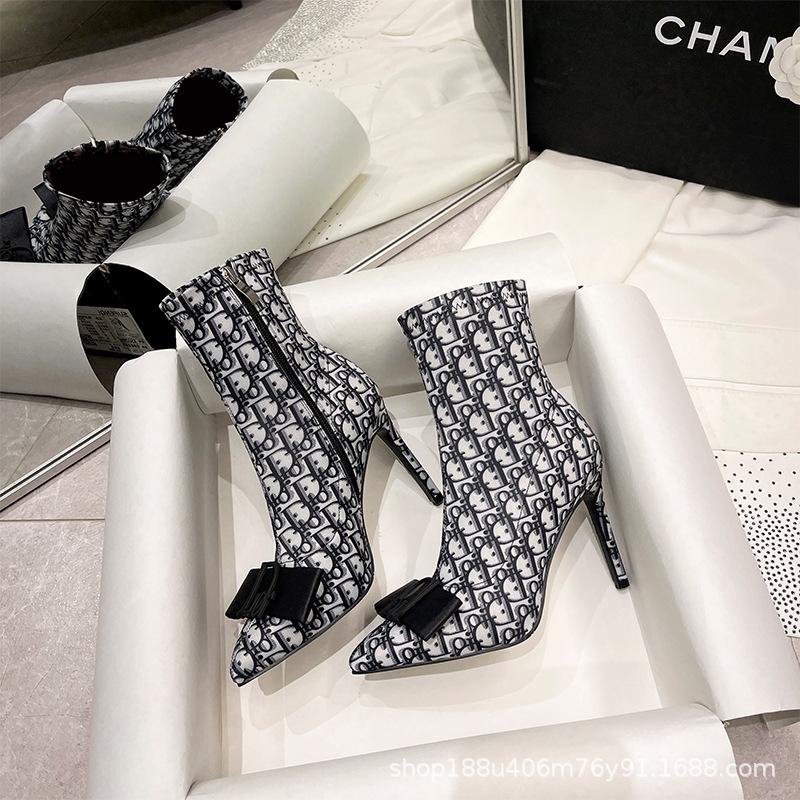 Fashion New Versatile High Heel Short Boots 1023120517