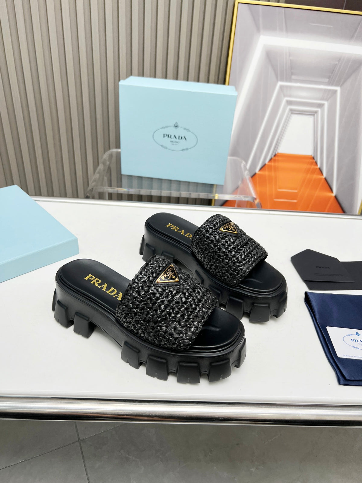 P Spring and Summer Sawtooth Roman Weave Ultra Light Thick Sole 0724071816