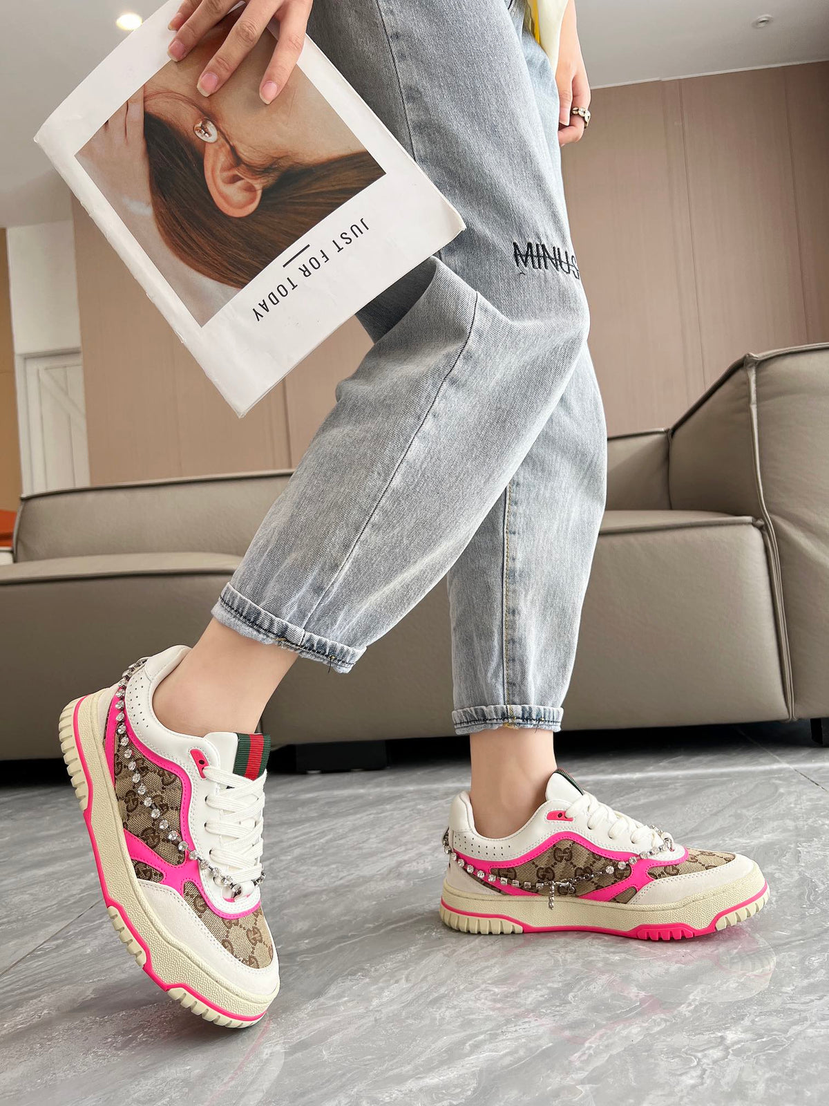Women's fashionable printed sports shoes 0725123002