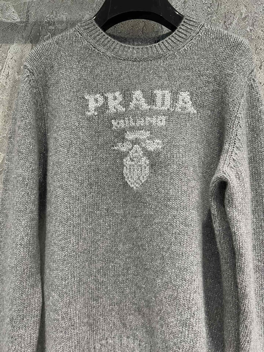 High-Gram Cashmere-Wool Blend Sweater Grey 0725022709