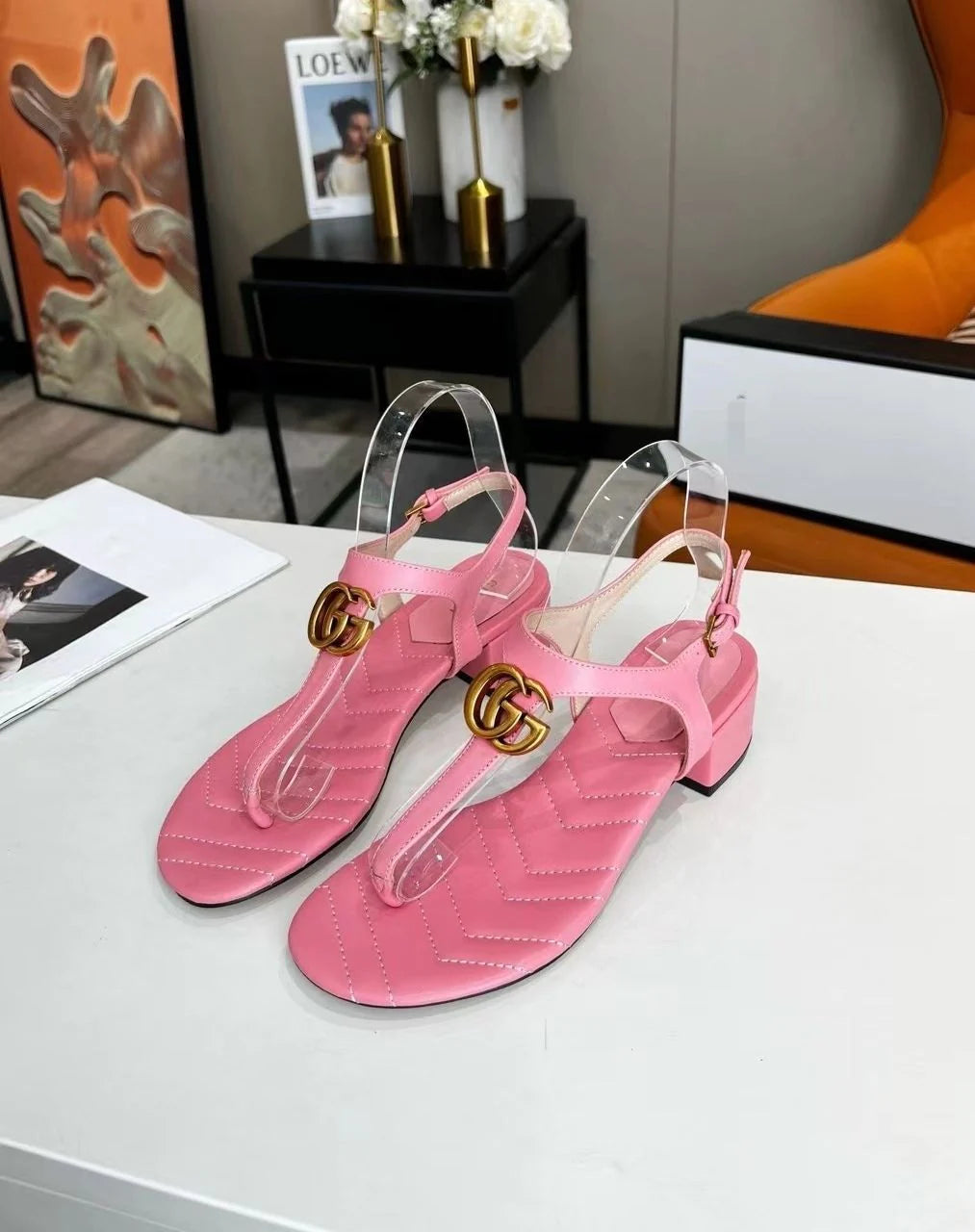New Women's Sandals Double G Buckle Outer Wear All-match 1024031807