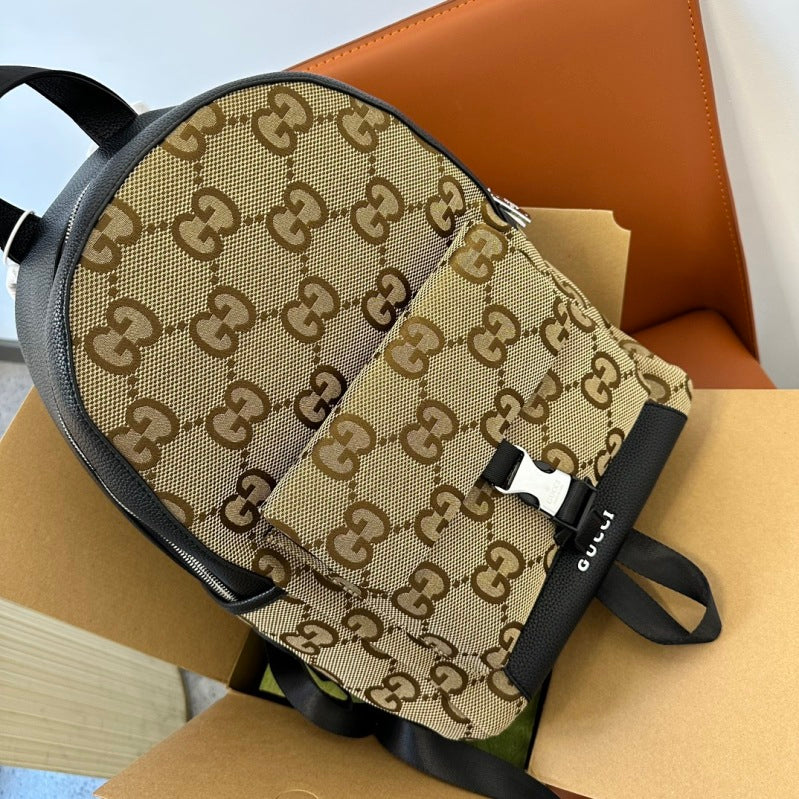 Fashion Genuine Leather Handbag Casual Large Capacity Backpack XC0223080801