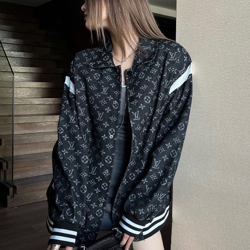 Fashion Classic Denim Baseball Jersey PD1023090105
