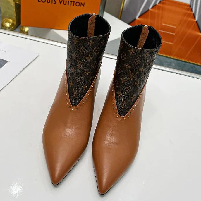 L Signature Ankle Boot Brown Heel 5.5 cm 1025012208
