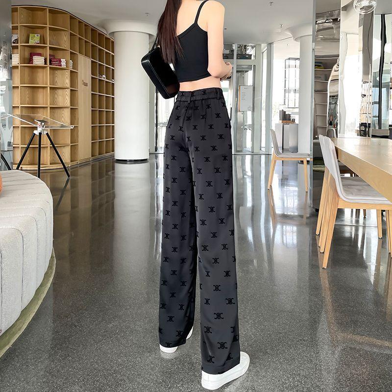 New Suit High Waist Dape Loose Straight Leg Pants 1024042716