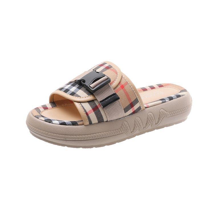 Fashionable plaid classic platform sandals 1024022104