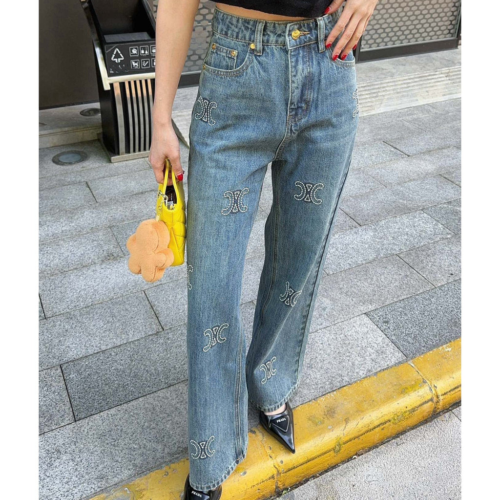 New fashionable and versatile women's casual jeans 1025021311