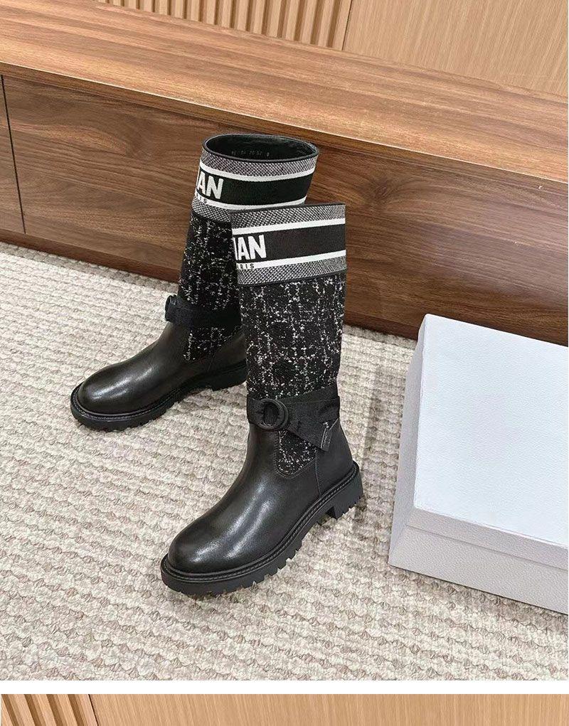 Embroidered  Boots Women's Autumn And Winter Boots High Boots New Knight Letter Short Boots-PD05202340402