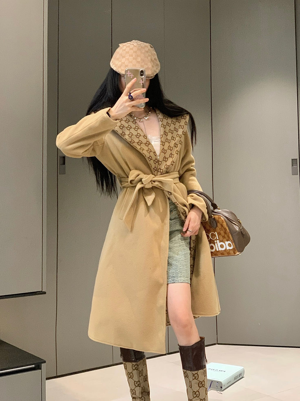 Takin wool double-sided woolen trench coat 0724101112