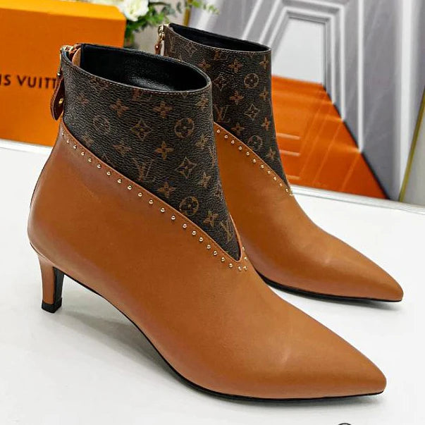 L Signature Ankle Boot Brown Heel 5.5 cm 1025012208