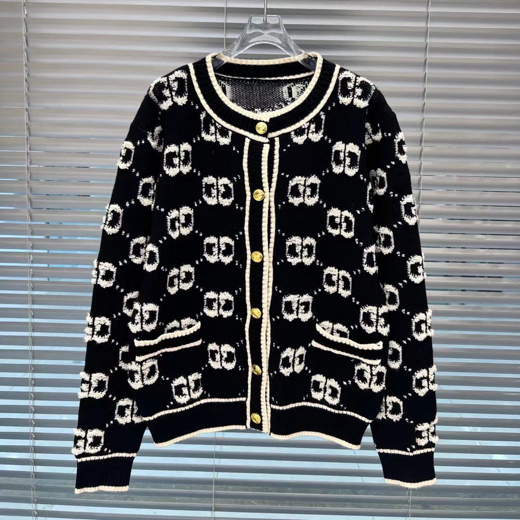 G Women's Fashion Printed Cardigan Sweater XC0723092604