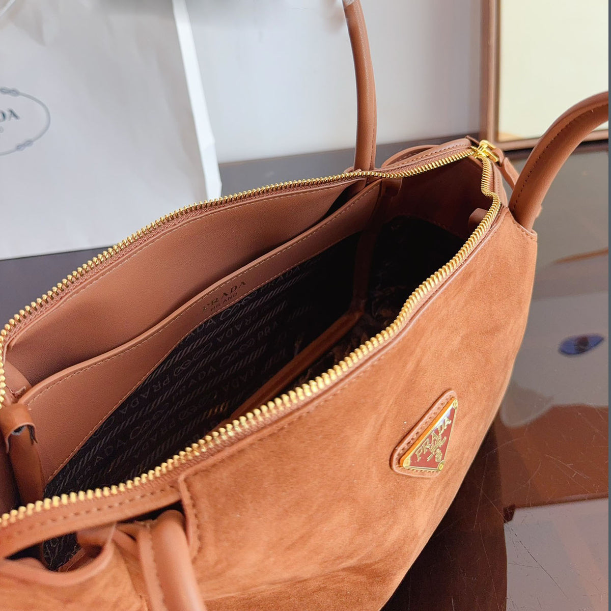 PAR 24 Suede shoulder bag XC24092318