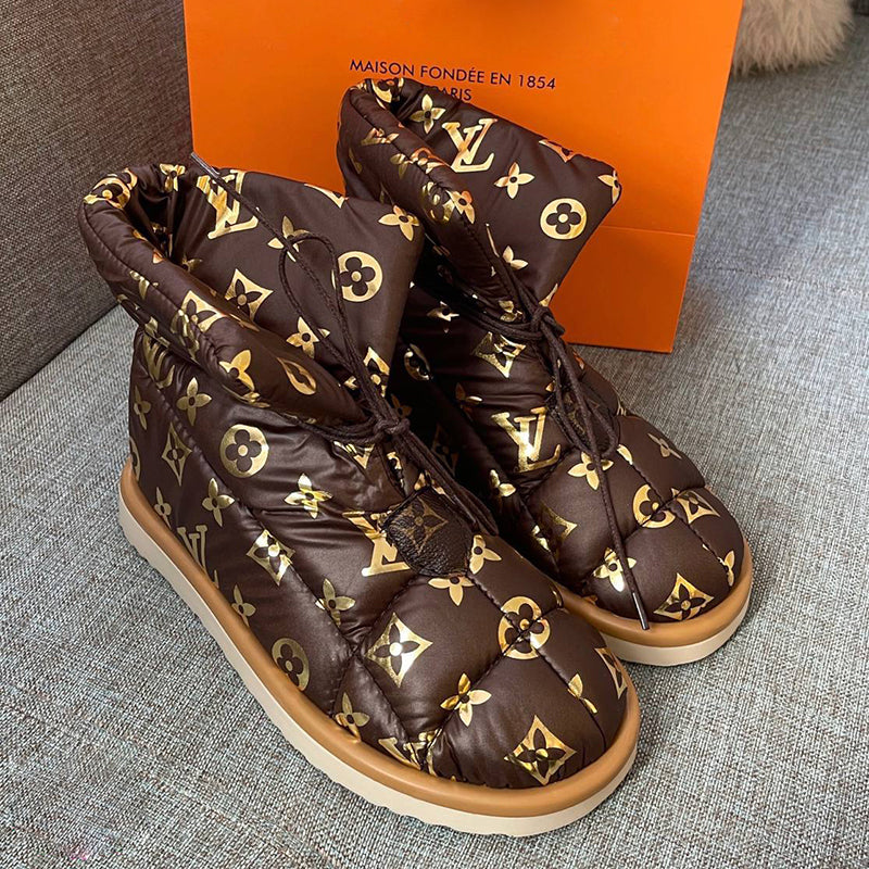 New fashion printed warm snow boots PT1023110616