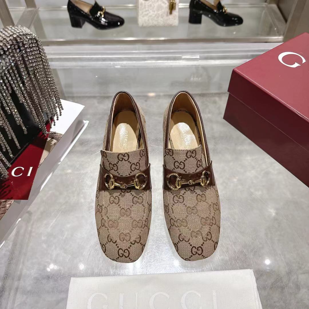 fashion print high-heeled loafers 0725102001
