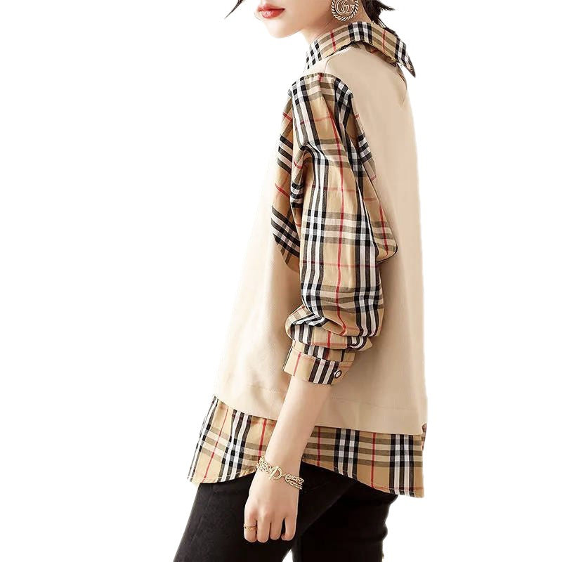 Fashion new women's plaid shirt PF1023091502
