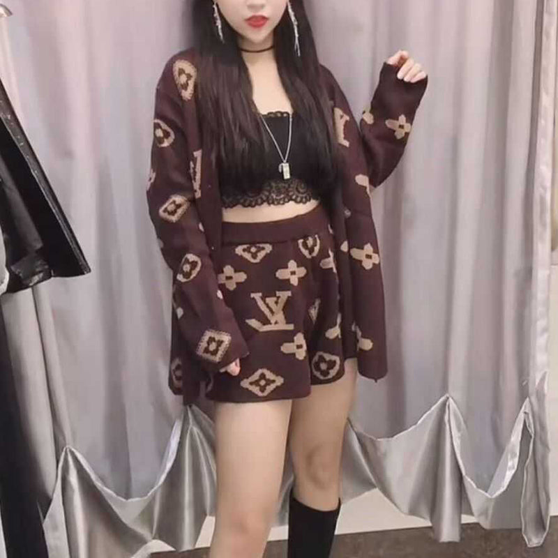 Fashion new cardigan shorts set PD10062918