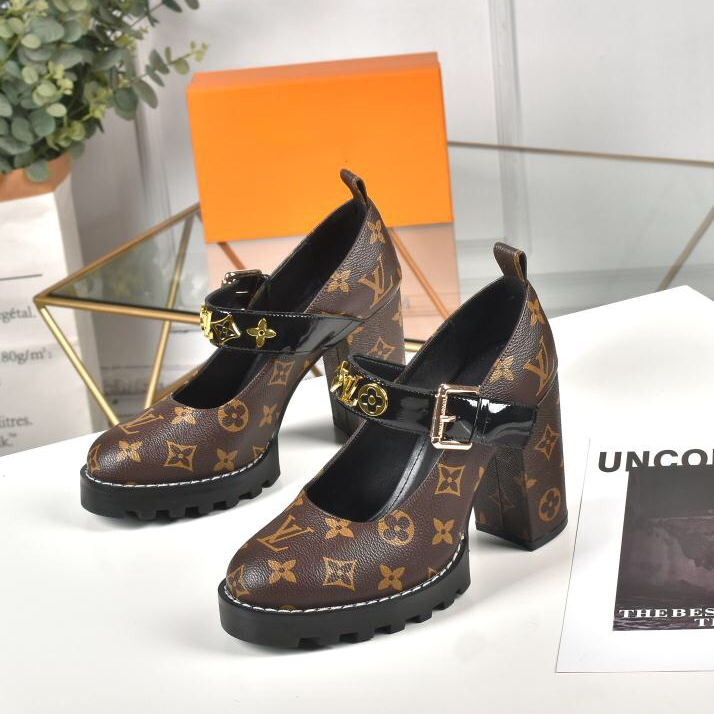 Women's fashion chunky heels XC0723051507