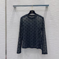 New Fashion Women's CC Sheer Mesh Long Sleeve Base Top DM1326092007
