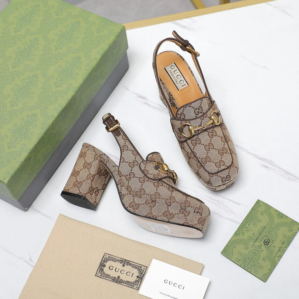 New Women's Horsebit Mid-heeled Sandals and High Heels