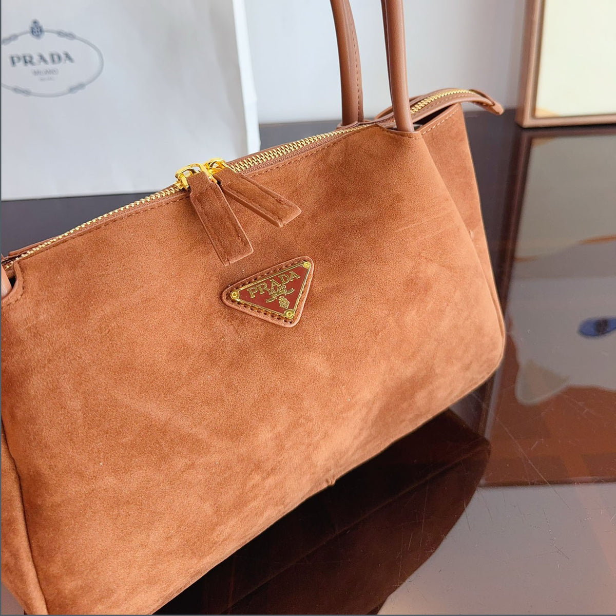 PAR 24 Suede shoulder bag XC24092318