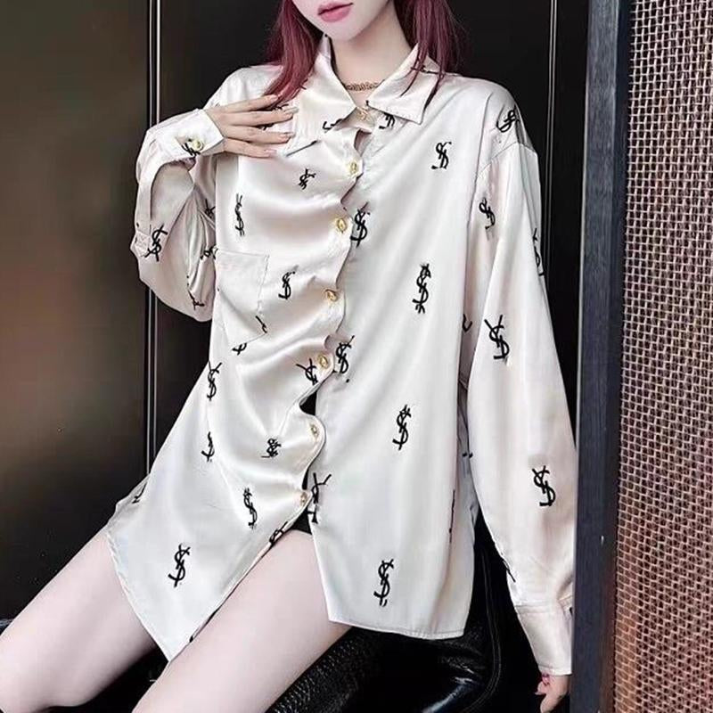 New fashion early autumn printed shirt 1023121107