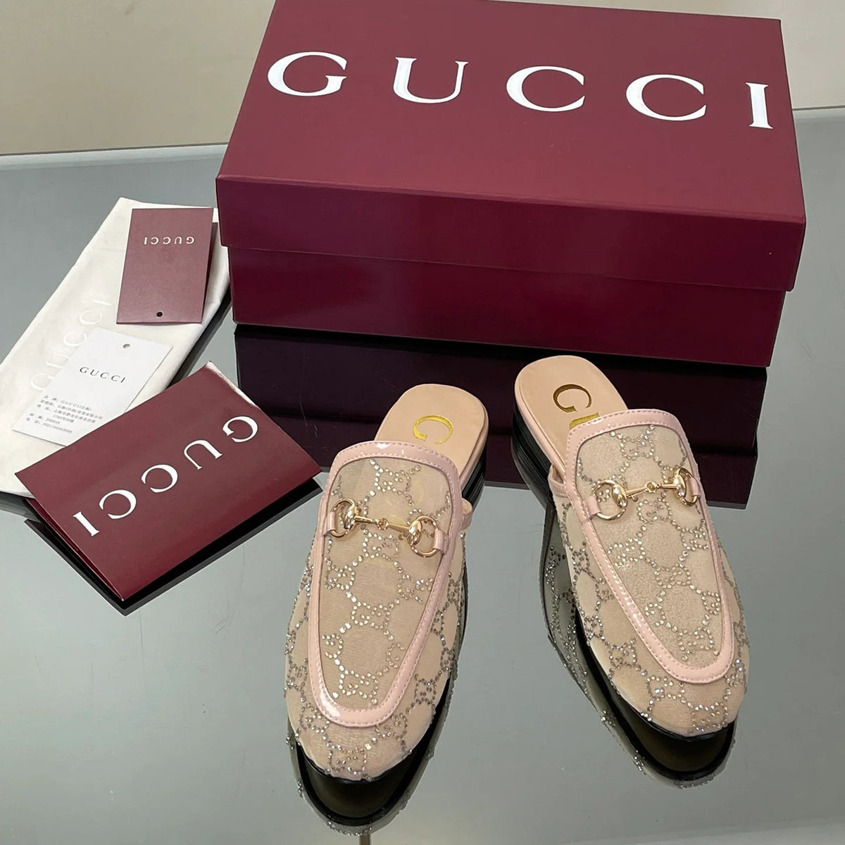Mesh Diamond Luxury Baotou Slippers 1025070412