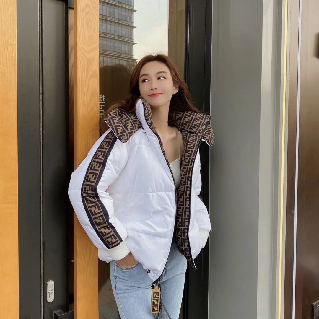 2023 New autumn and winter double-sided down jackets for men and women, loose casual plus veLet warm hooded jackets XC1523092002
